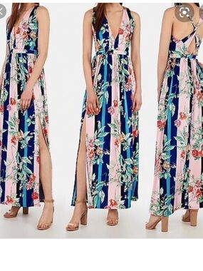 Express Floral Maxi Dress XS NWT